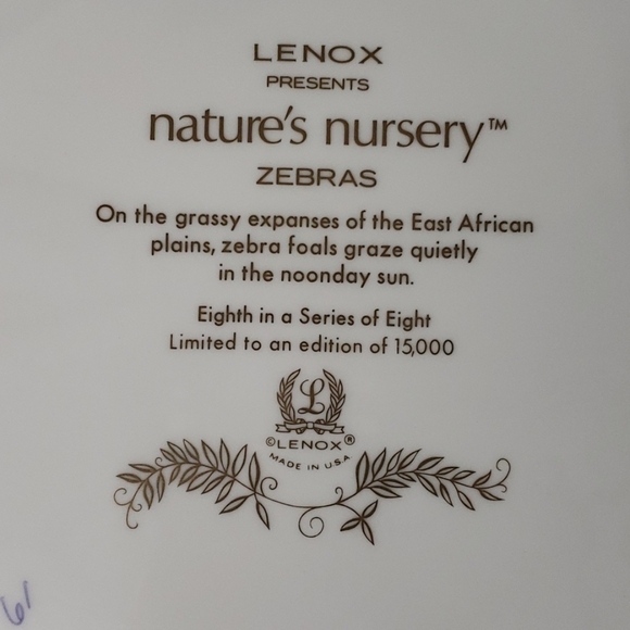 Lenox CHINA Zebra - Picture 2 of 4